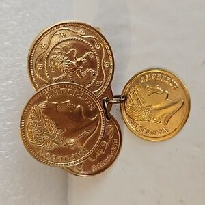COIN Goldtone SCARF CLIP